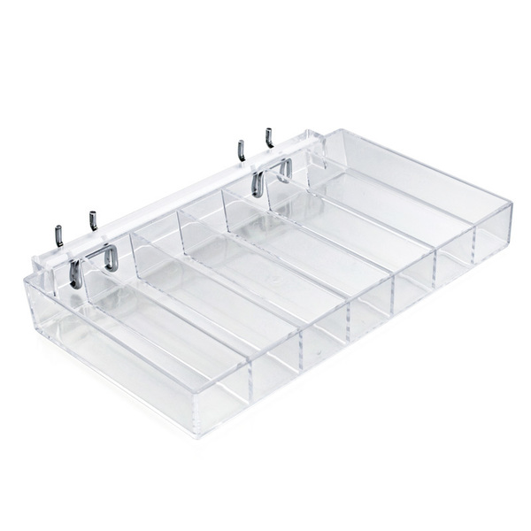 Azar Displays Seven Compartment Tray for Pegboard / Slatwall / Counter, PK2 225567